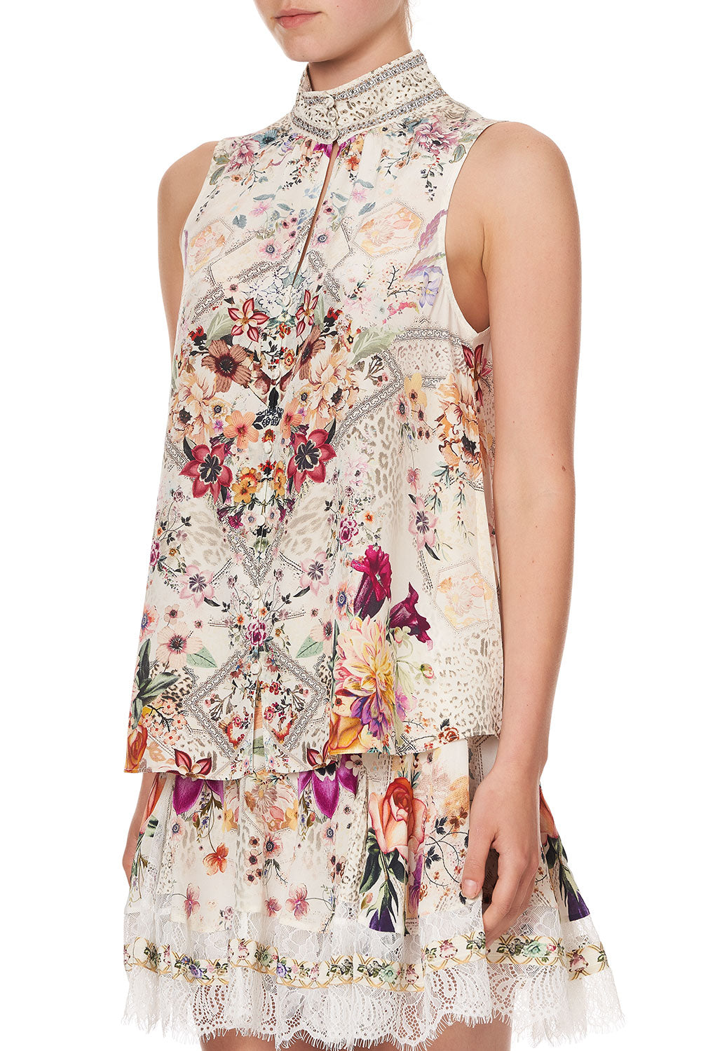 HIGH NECK GATHERED CAMI SEW IN LOVE