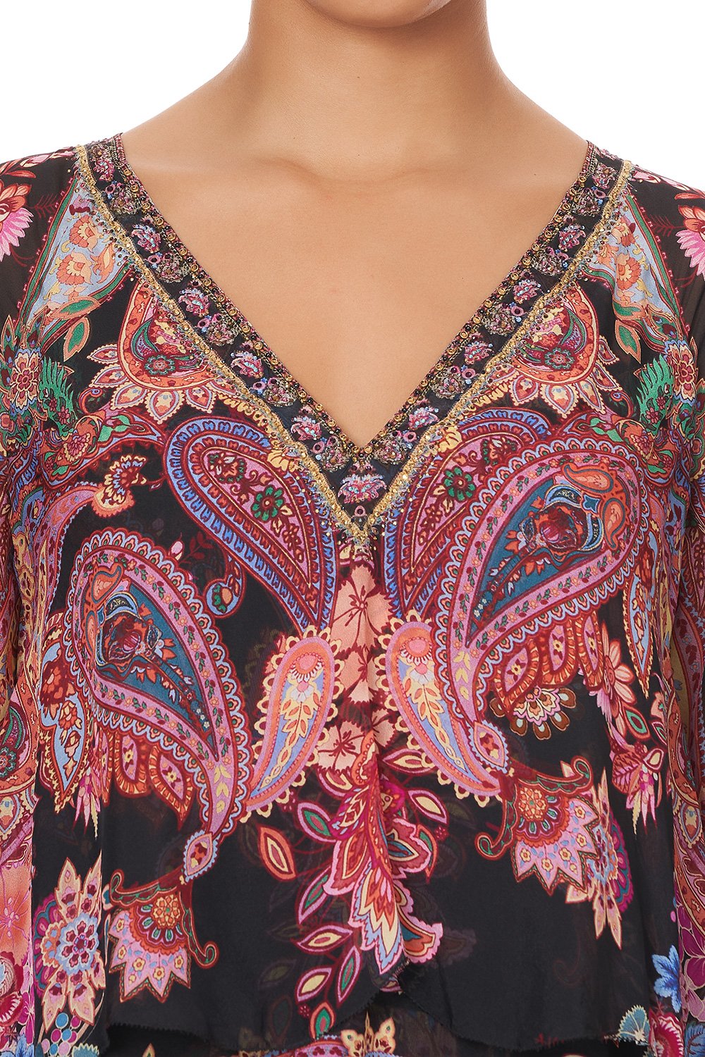 LAYERED FRILL SHORT DRESS SWINGING SIXTIES