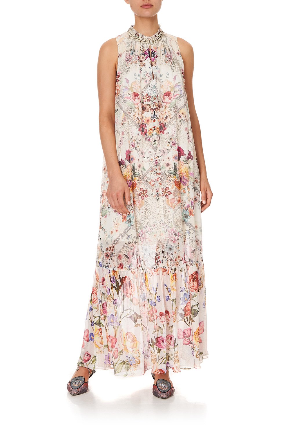 HIGH NECK KEYHOLE DRESS SEW IN LOVE