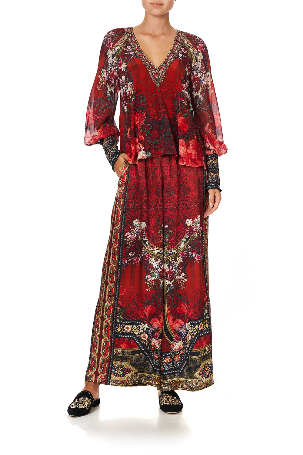 SHIRRED CUFF BLOUSE STORIES OF A STATION