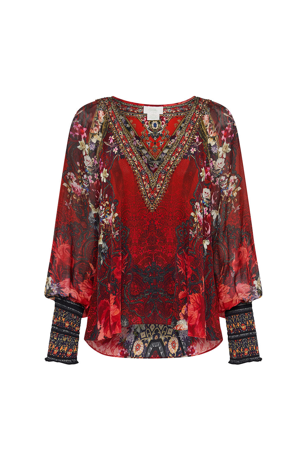 SHIRRED CUFF BLOUSE STORIES OF A STATION