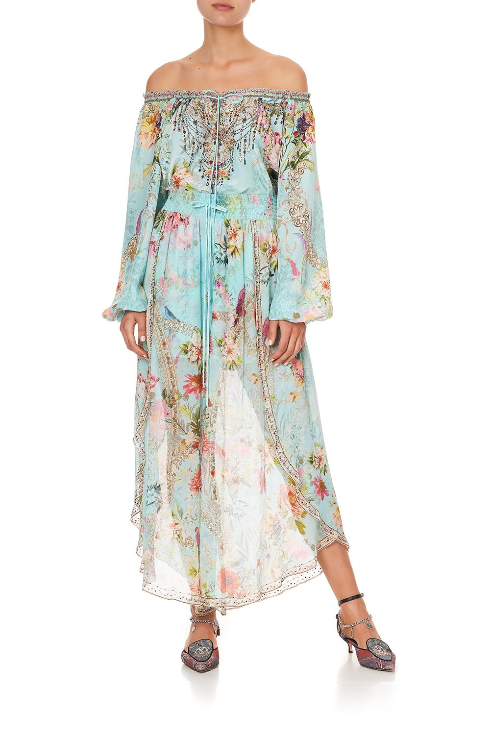 NECK TIE GATHERED BLOUSE A ROYAL STITCH UP