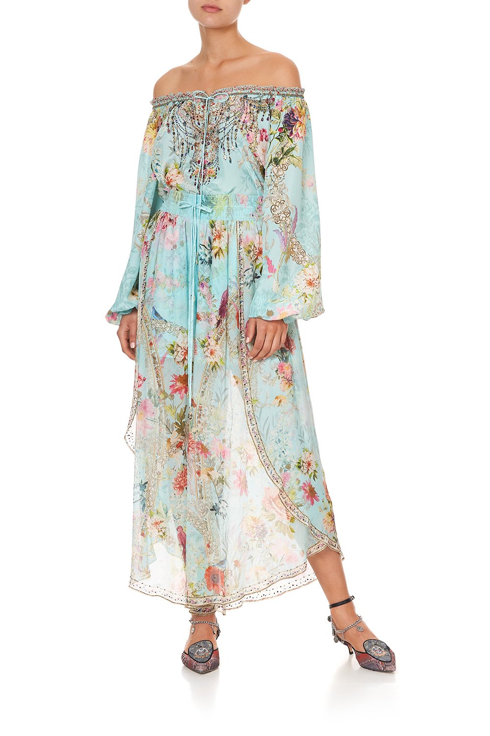 NECK TIE GATHERED BLOUSE A ROYAL STITCH UP