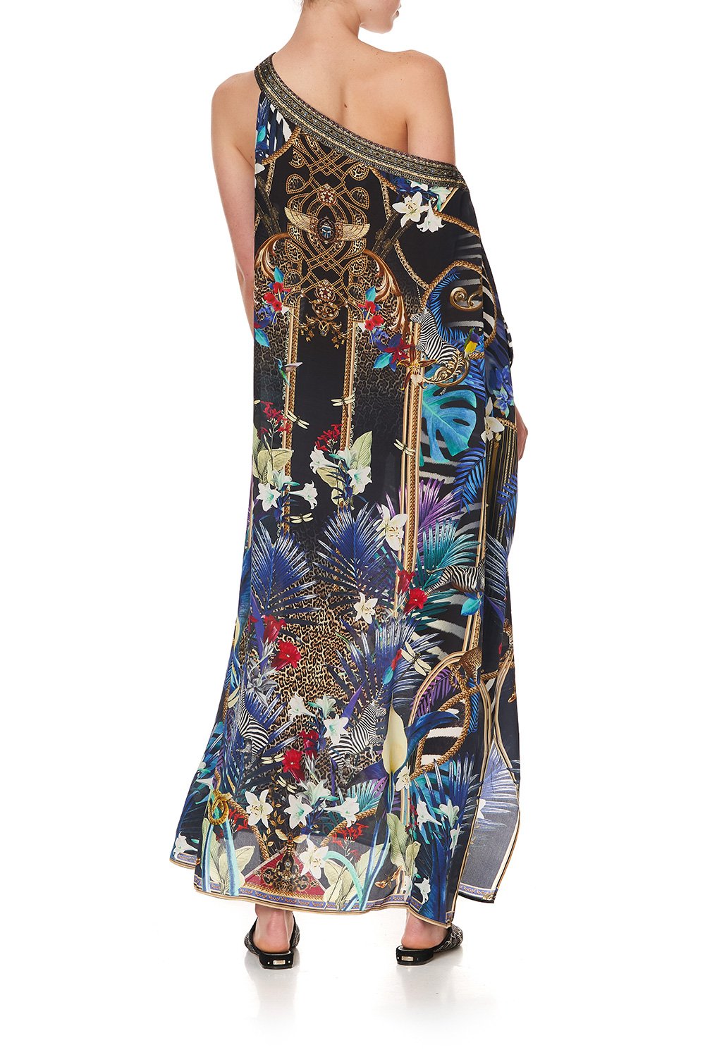 ONE SHOULDER KAFTAN WITH NECKBAND RAINBOW ROOM