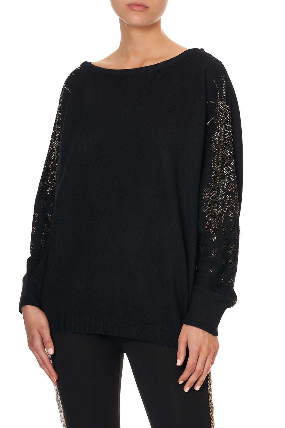 OFF SHOULDER DOLMAN KNIT JUMPER ABINGDON PALACE