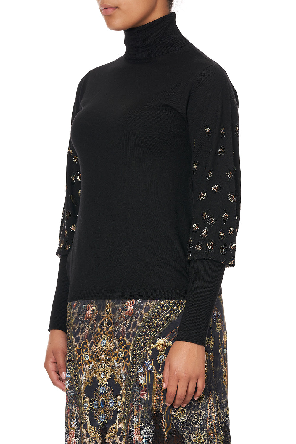 GATHERED CUFF FITTED KNIT ABINGDON PALACE