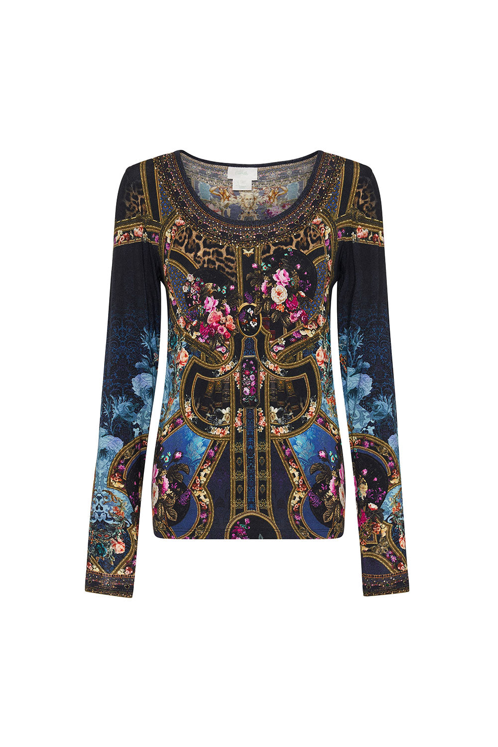 LONG SLEEVE FITTED TOP FIELDS OF TREASURE