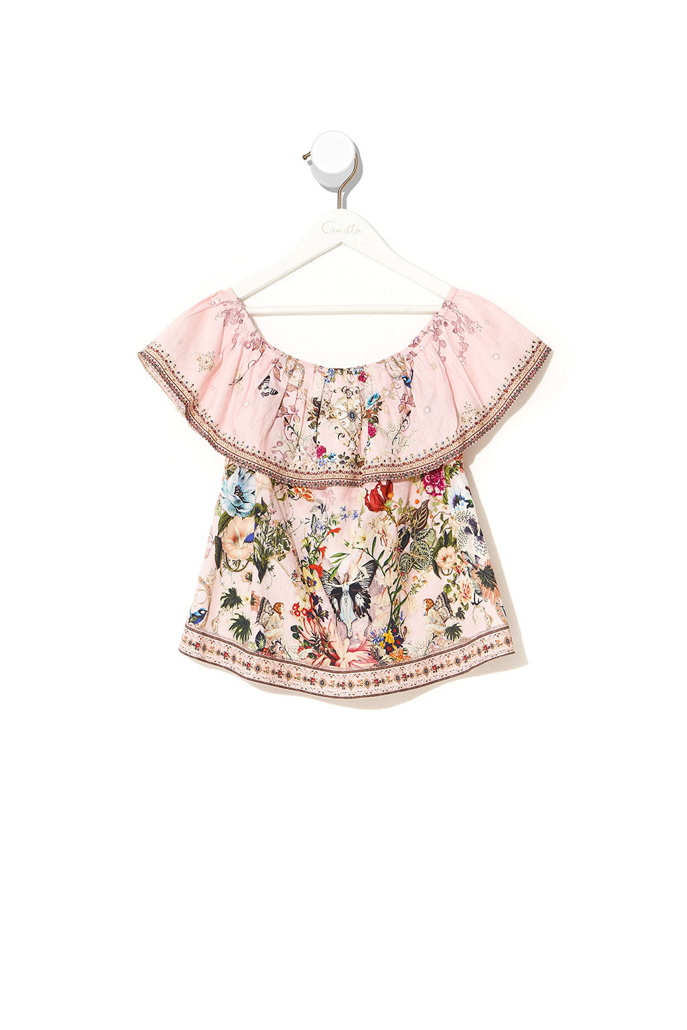 KIDS OFF THE SHOULDER TOP 4-10 YOUNG HEARTS