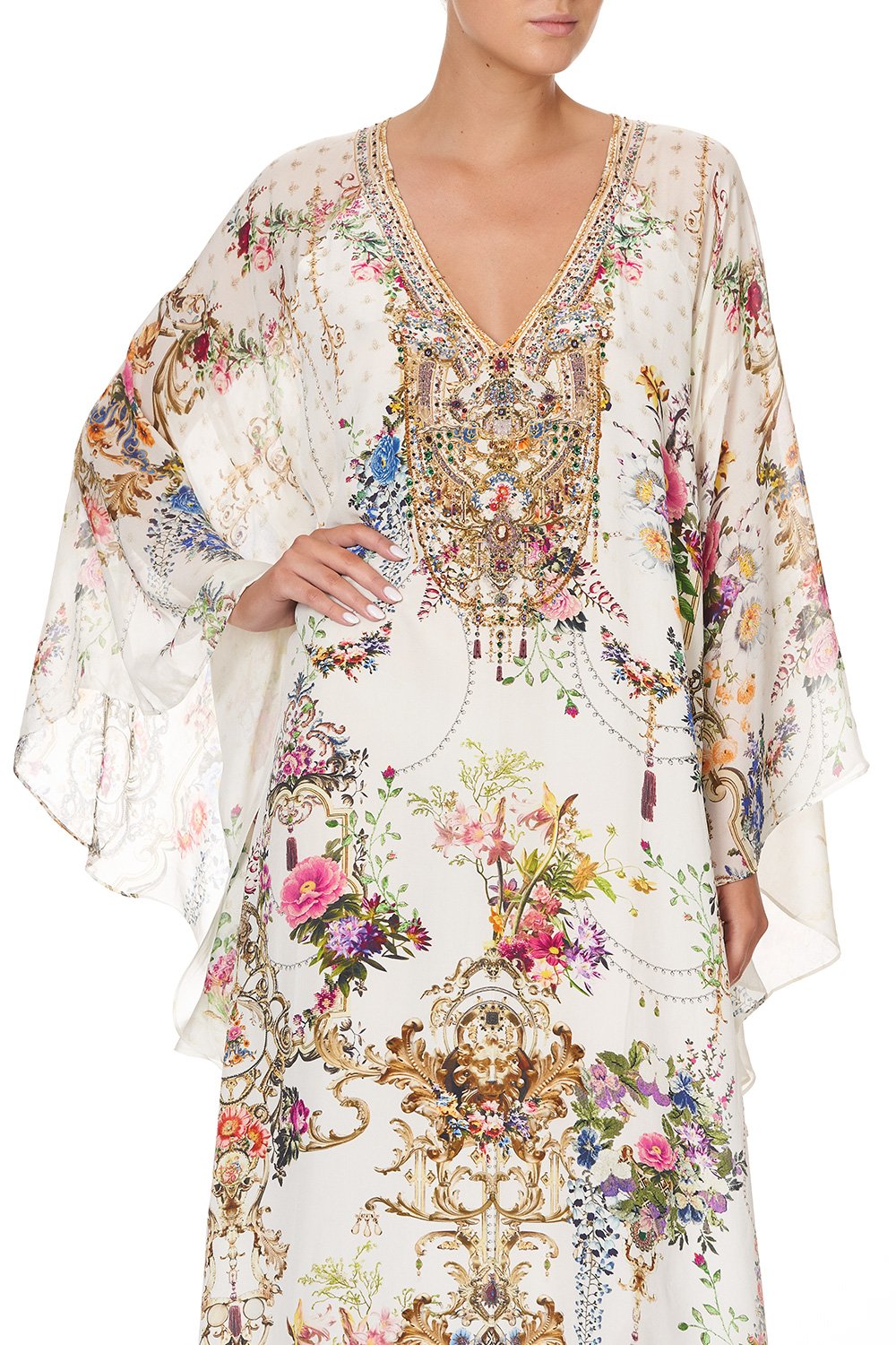 LONG RAGLAN SLEEVE FLARED KAFTAN BY THE MEADOW