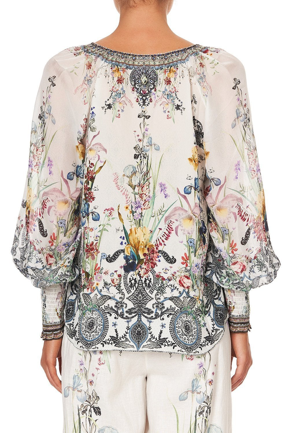 SHIRRED CUFF BLOUSE TRUE ROMANCE