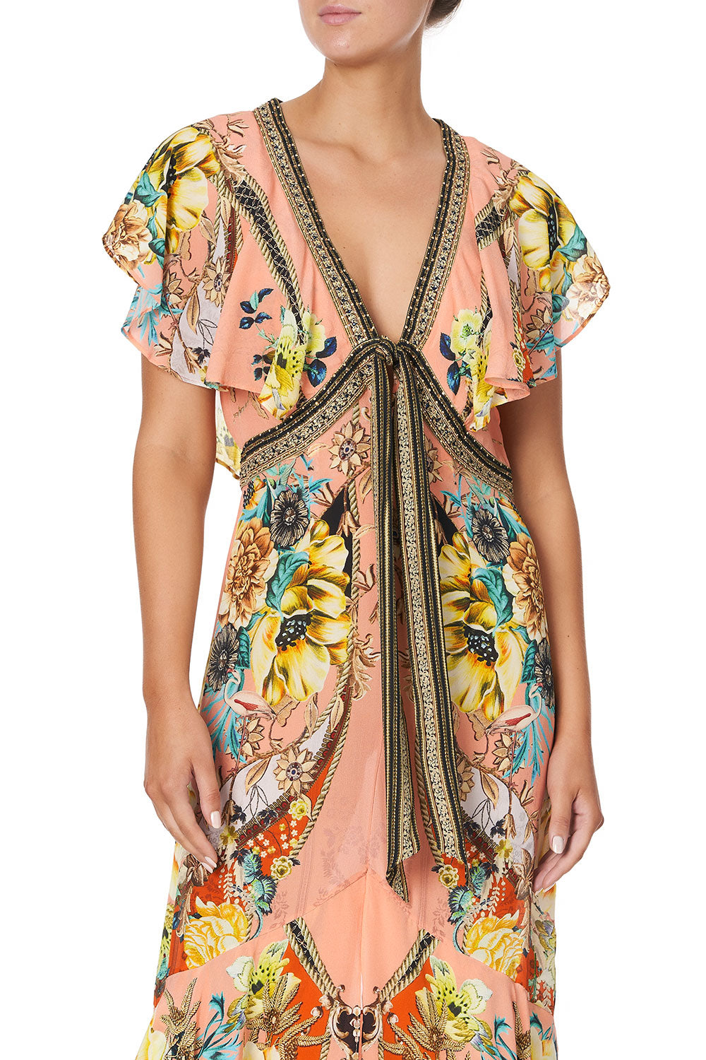 TIE FRONT MAXI WITH CF SPLIT WATCH THE THRONE