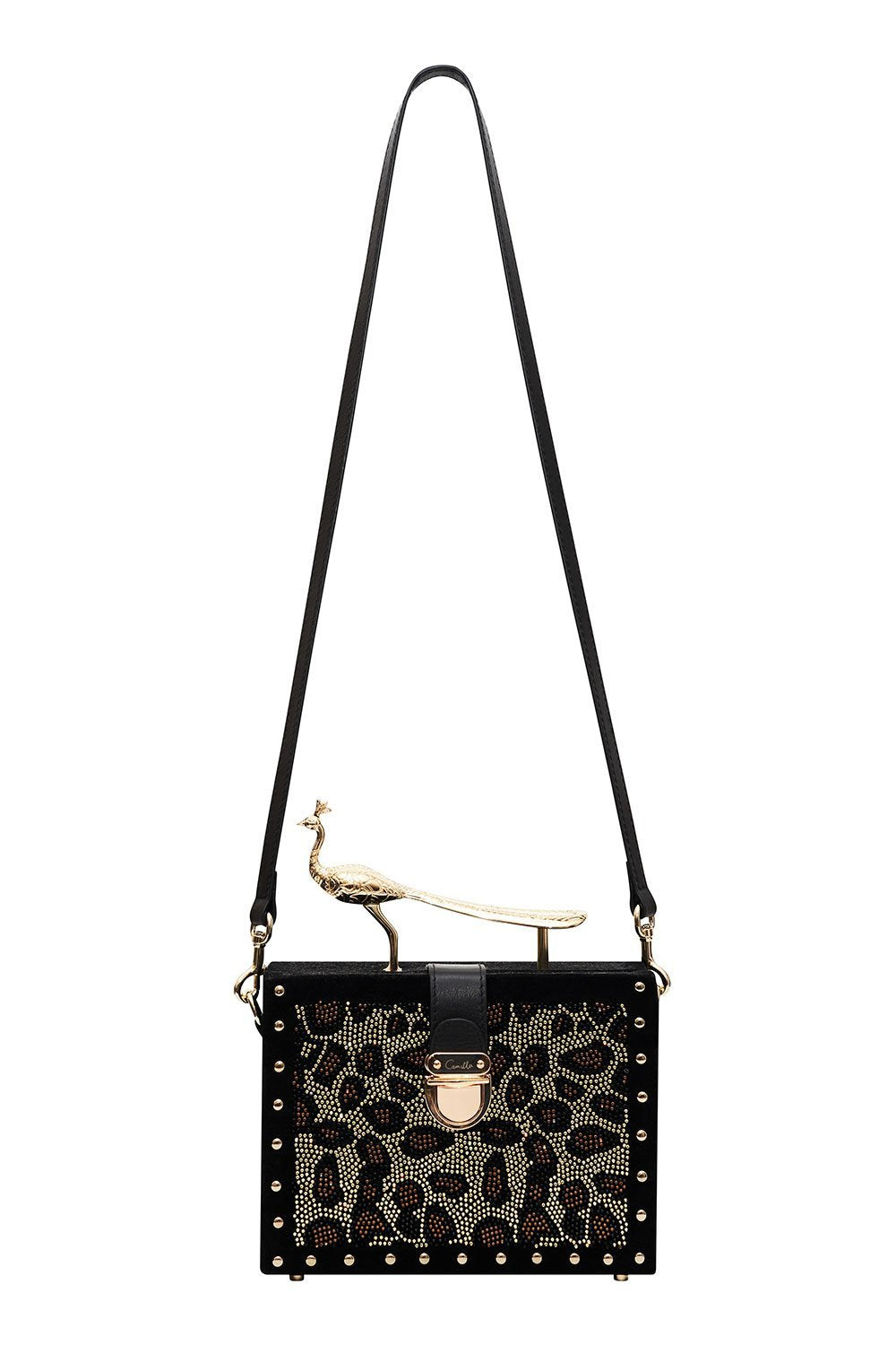 PEACOCK HANDLE BOX BAG MULTI