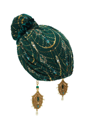TURBAN WITH EARRINGS FITZGERALDS FLAPPER