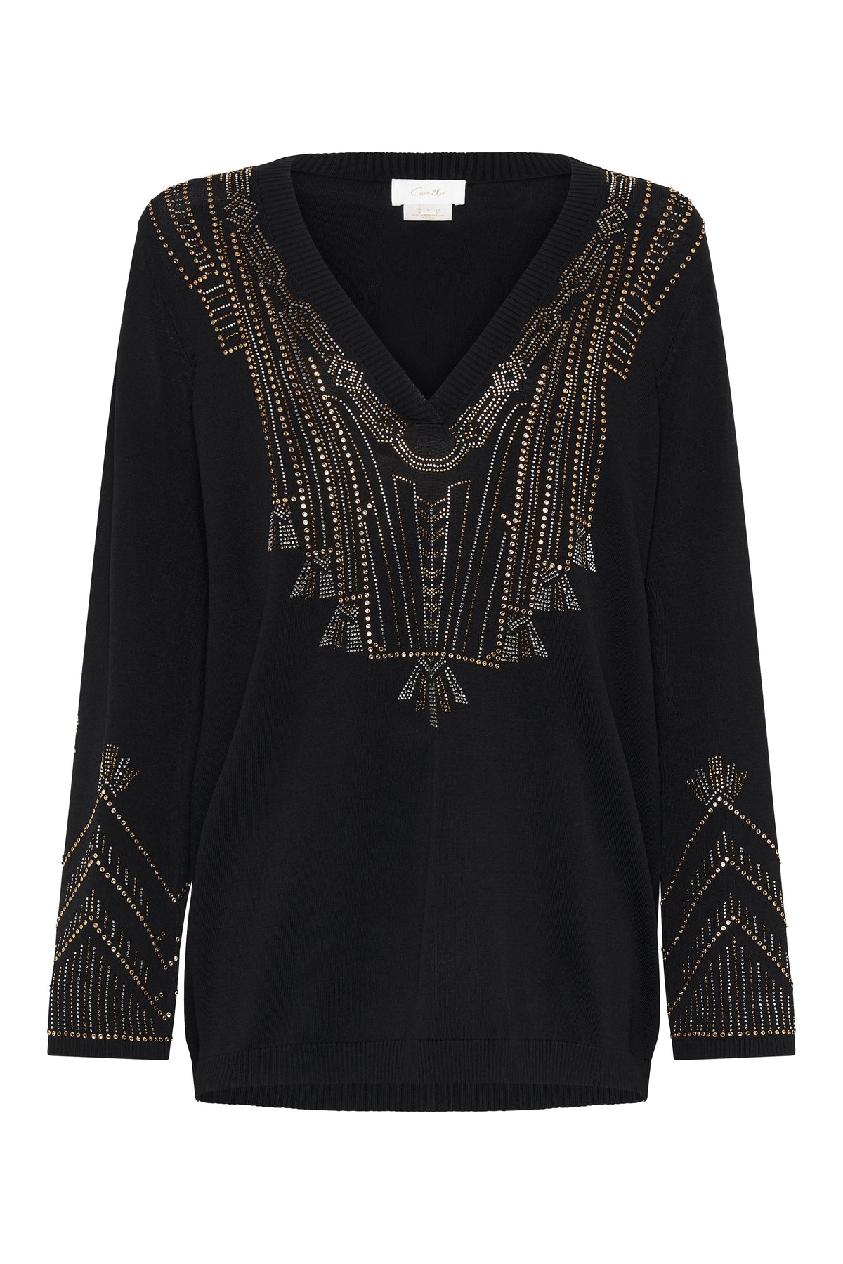 V NECK KNIT TUNIC FITZGERALDS FLAPPER