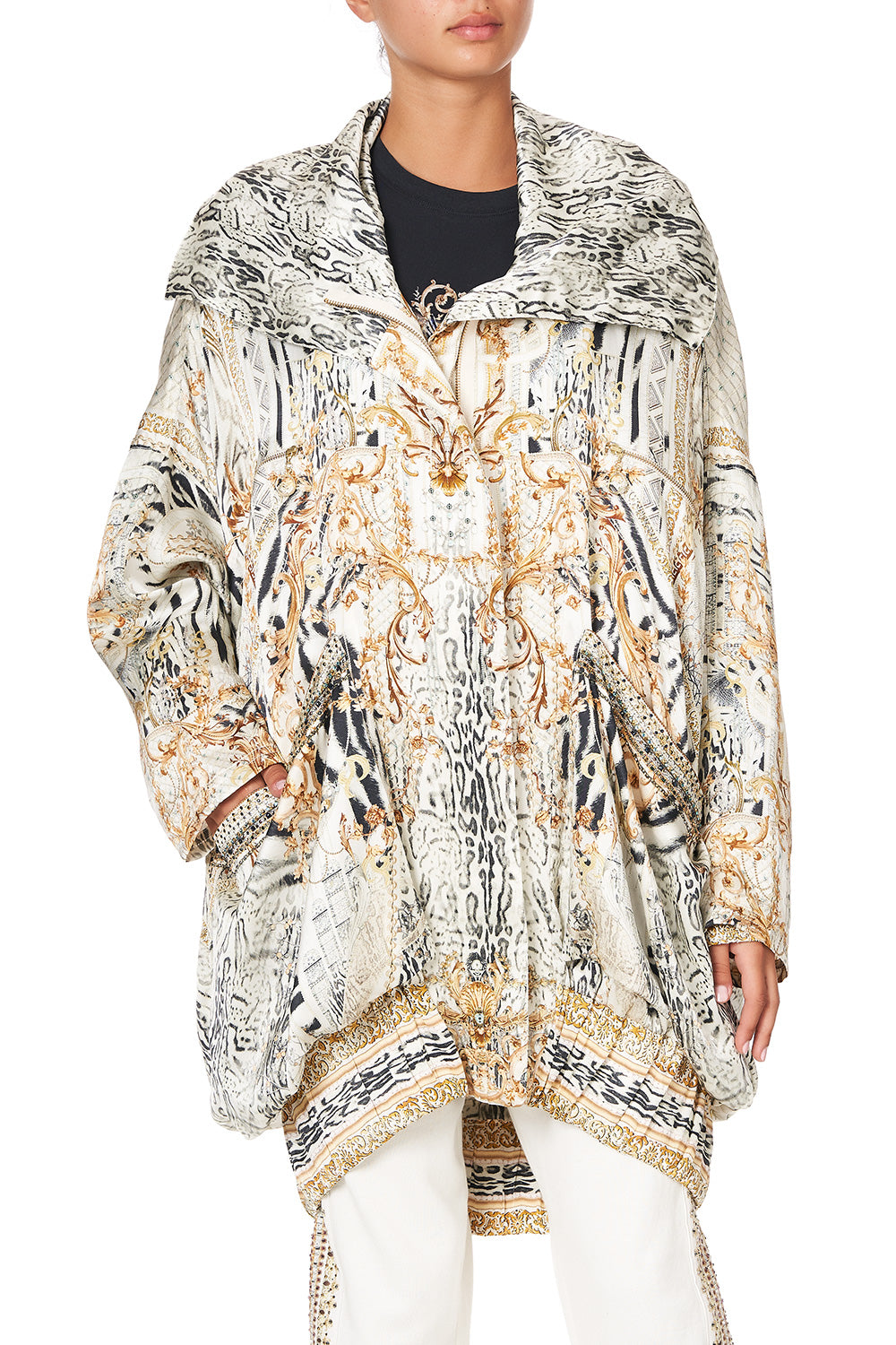 PARKA JACKET WITH RIB GATES OF GLORY