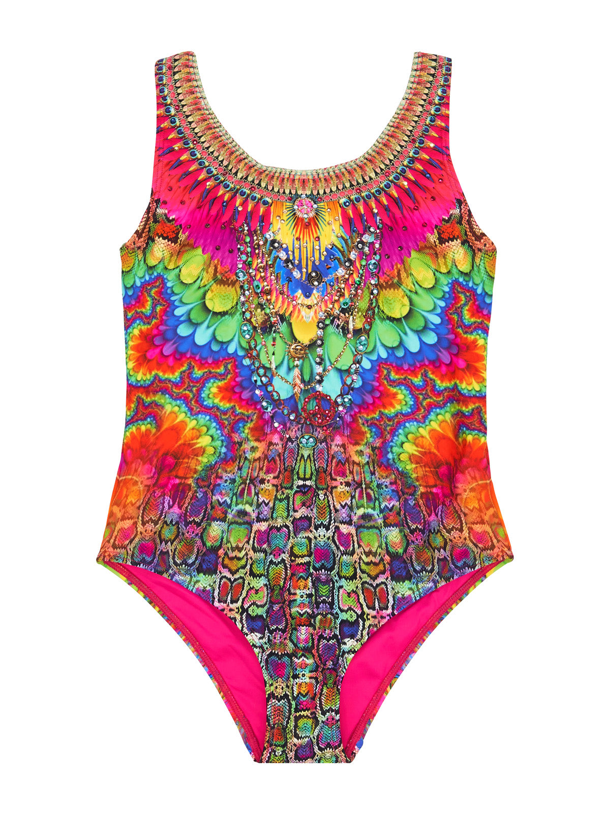 KIDS SWIM ONE PIECE 12-14 HYPED UP HIPPIE