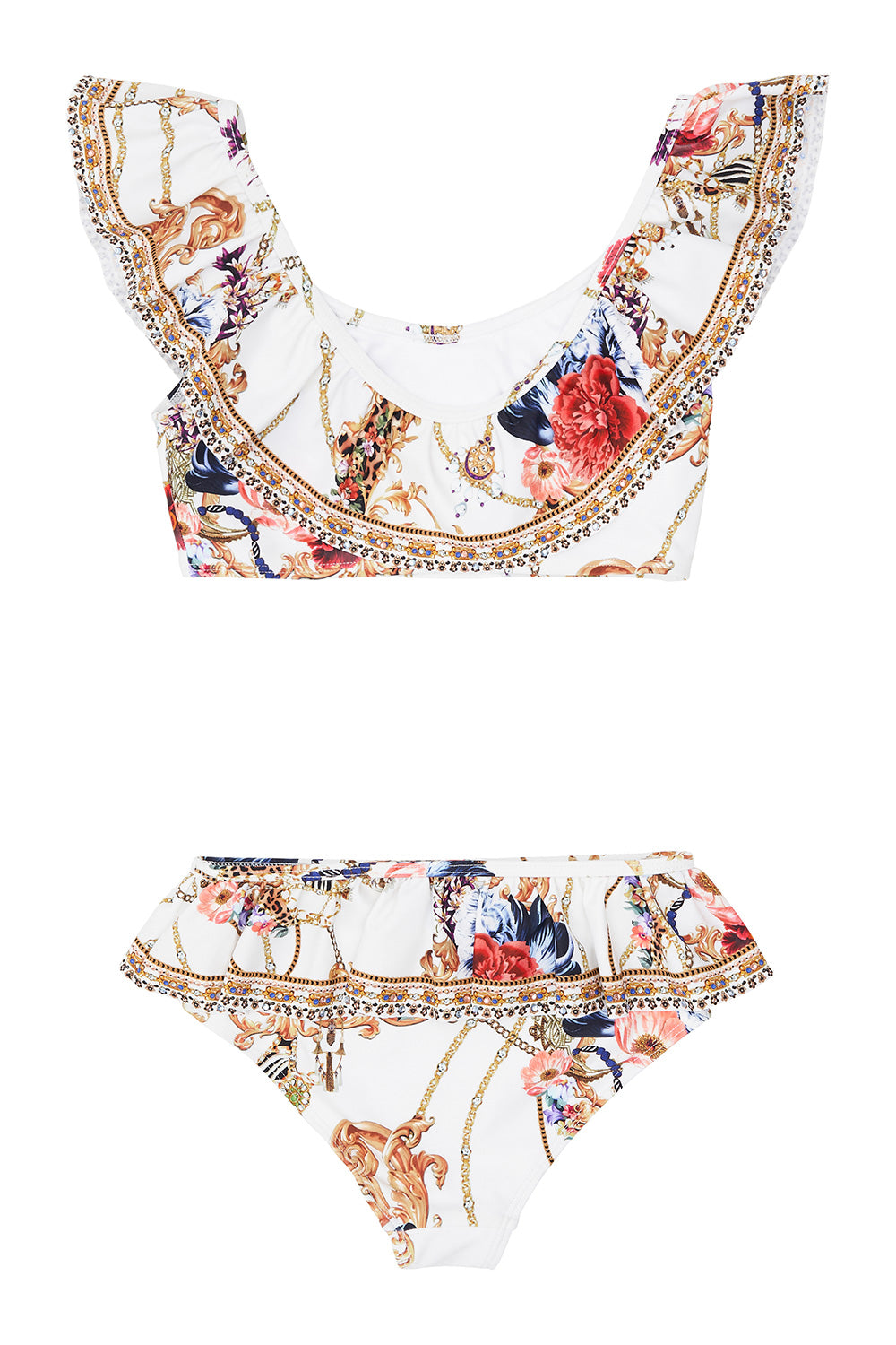 KIDS FRILL CROP BIKINI 4-10 REIGN SUPREME