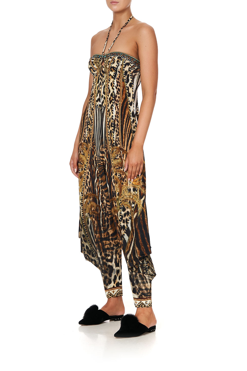 DRAPED PANT JUMPSUIT WITH HARDWARE BERKELEY ST AFTER DARK