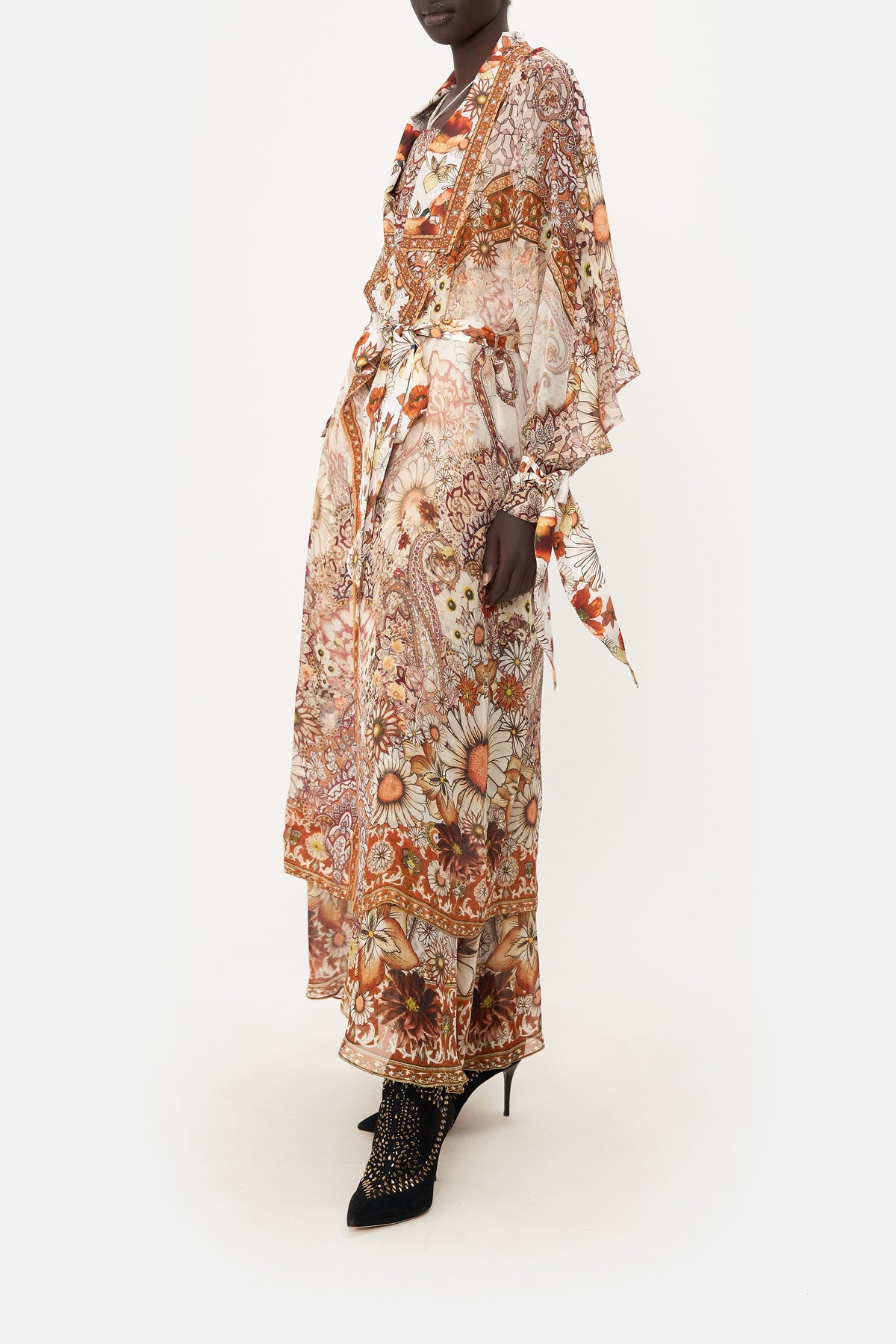 SOFT TRENCH WITH TIES HEART OF A HIPPIE