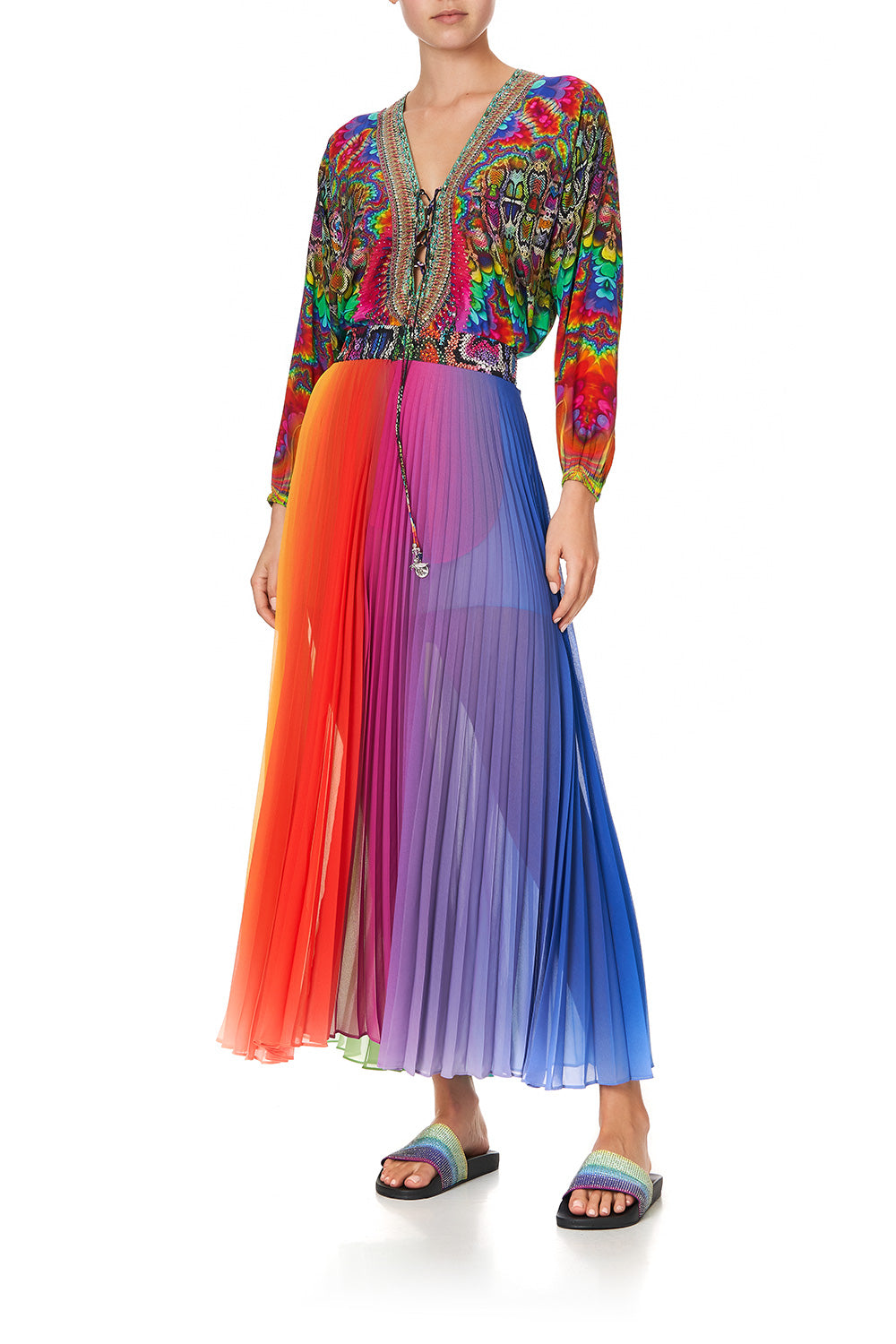 LACE UP BLOUSE COMING DOWN FROM COSMOS