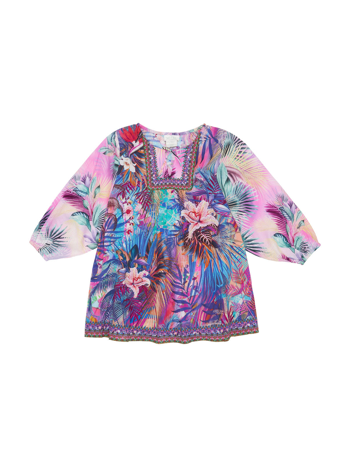 KIDS BATWING DRESS 4-10 SOUTH BEACH SUNRISE