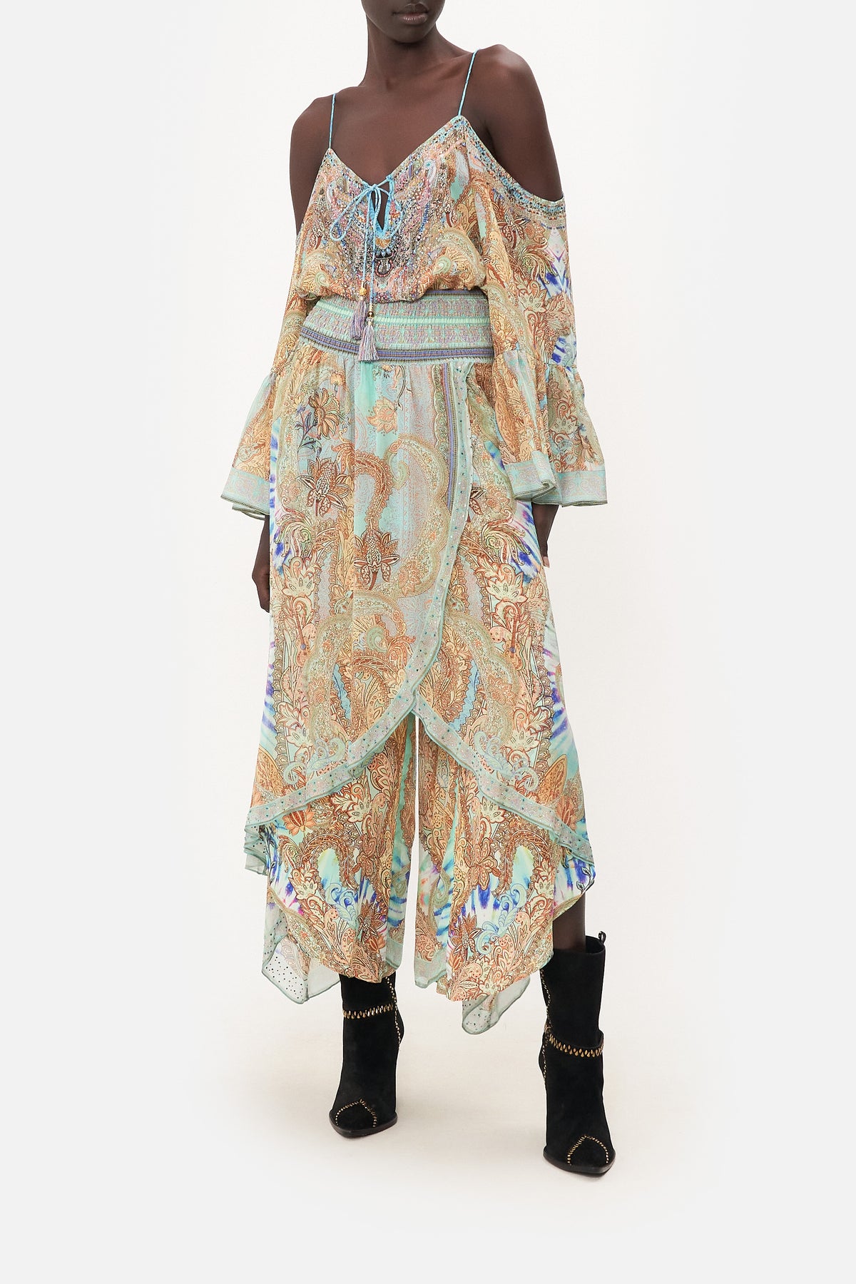 CROSS OVERLAY PANT MAKE LOVE NOT WAR