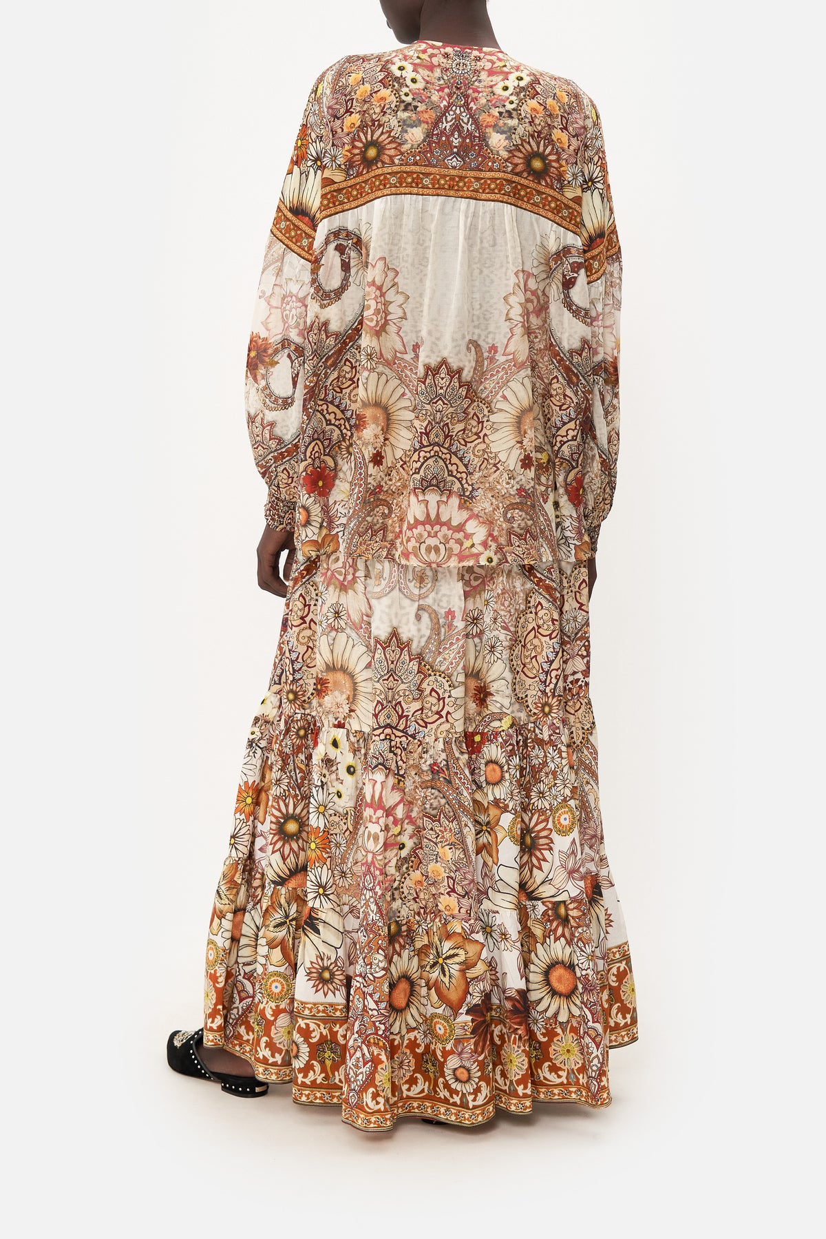 BLOUSON BLOUSE WITH NECK TIE HEART OF A HIPPIE