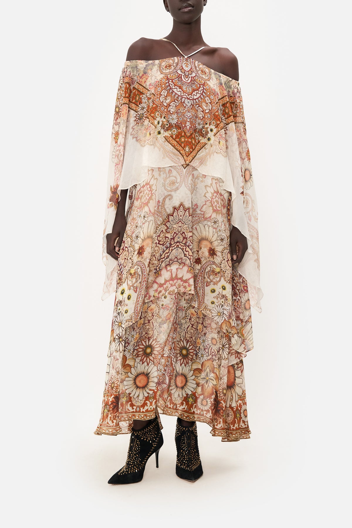 LAYERED OFF SHOULDER DRESS HEART OF A HIPPIE