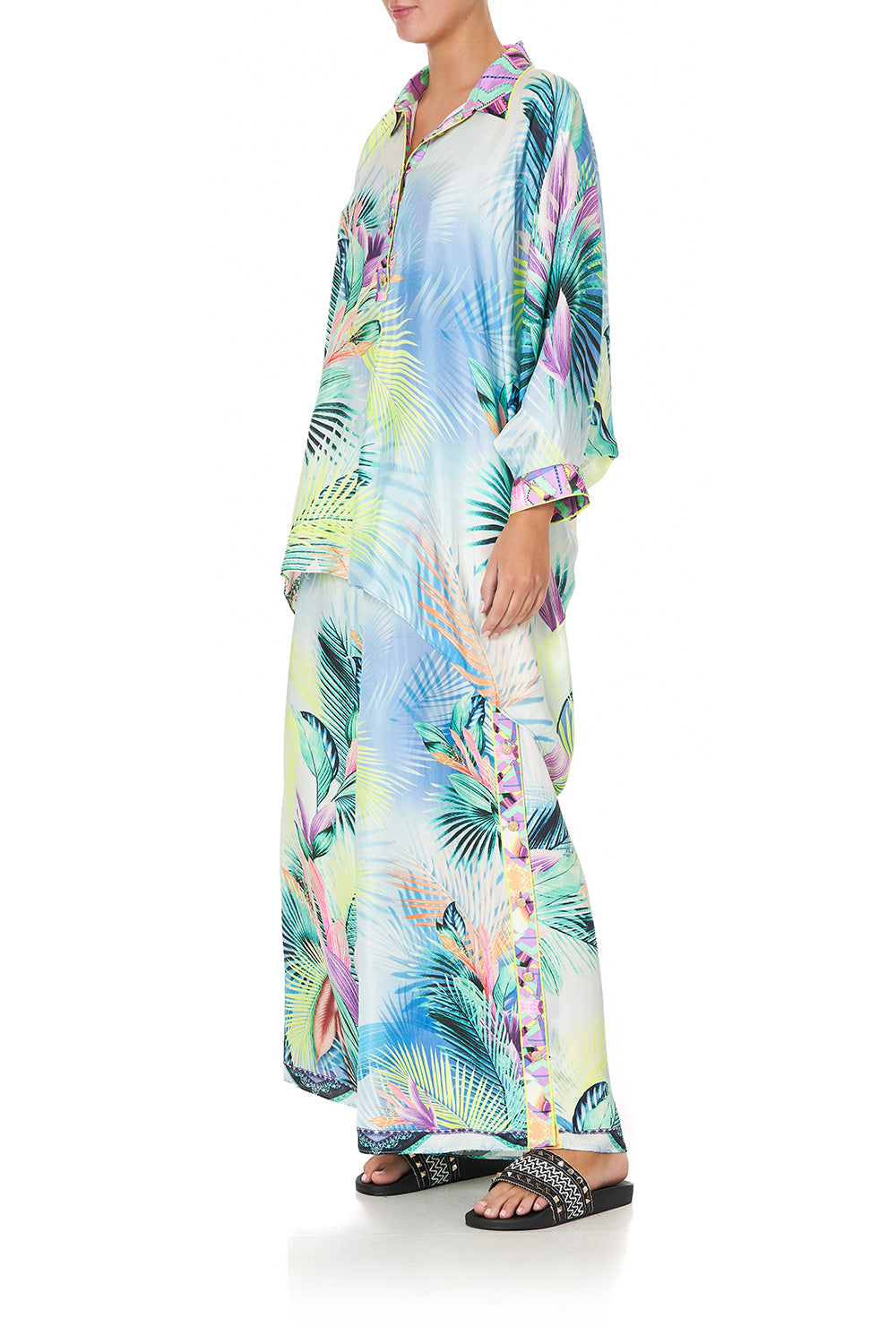 BUTTON UP TOP WITH DRAPED BACK WHATS YOUR VICE