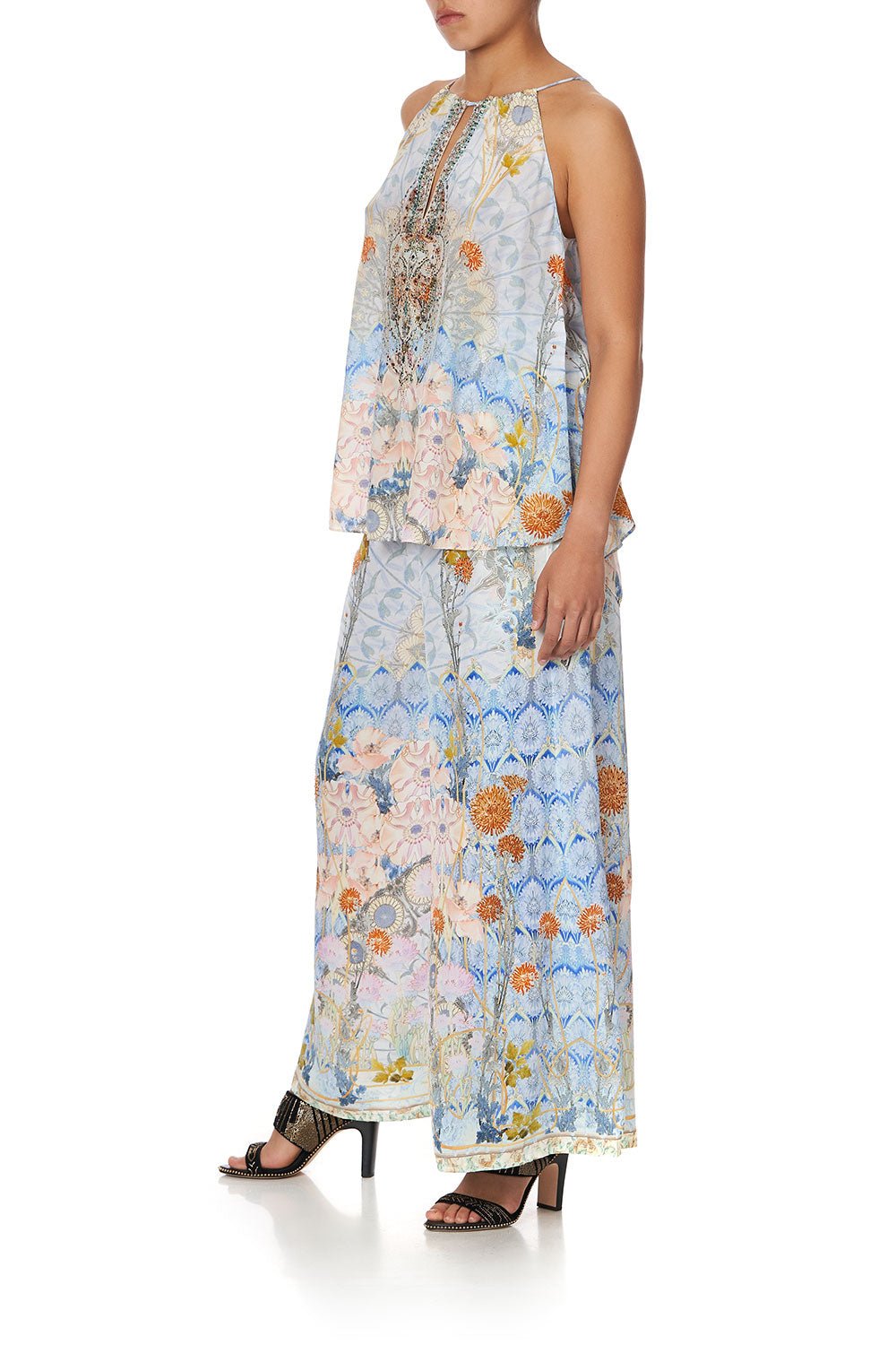 FLARED CAMI WITH NECK TIE MORRIS MUSE