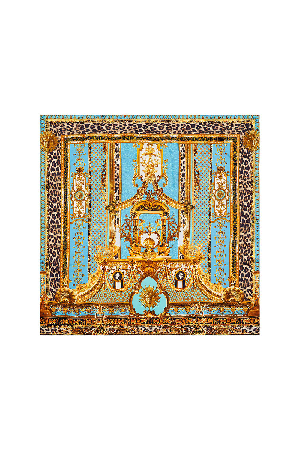 LARGE SQUARE SCARF DRIPPING IN DECADENCE