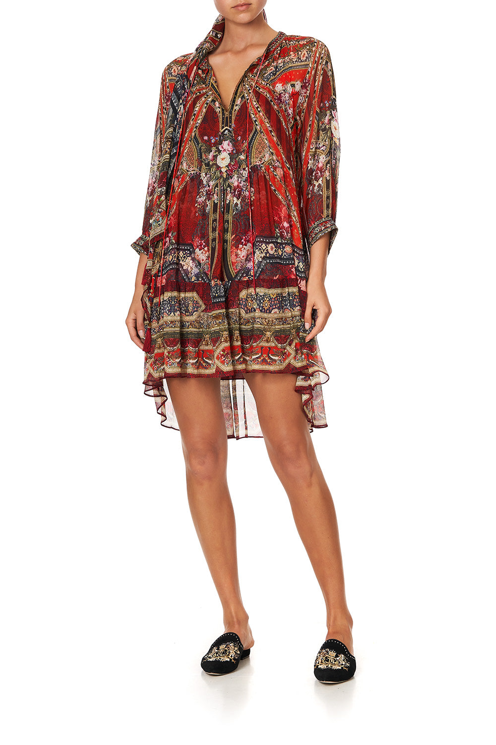 SHORT GATHERED PANEL DRESS STORIES OF A STATION