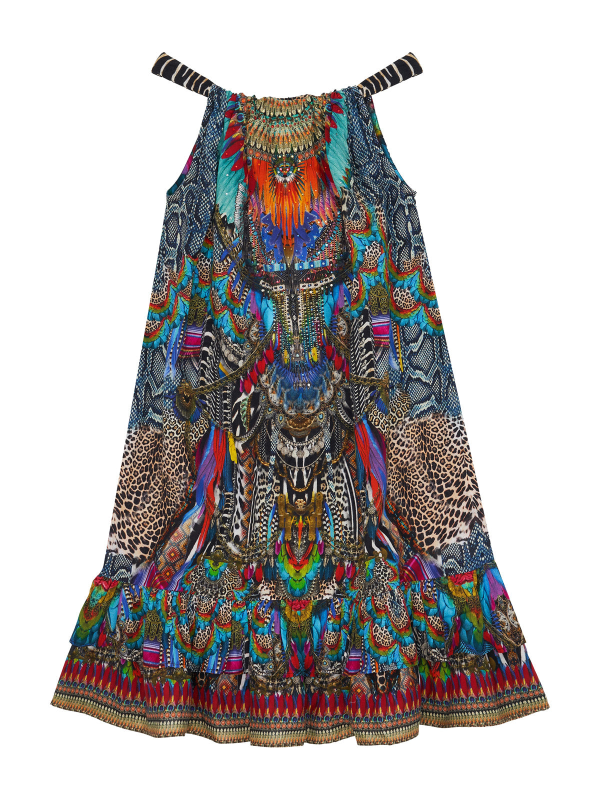 KIDS FRILL HEM TIERED DRESS 4-10 GUARDIANS OF THE SUN