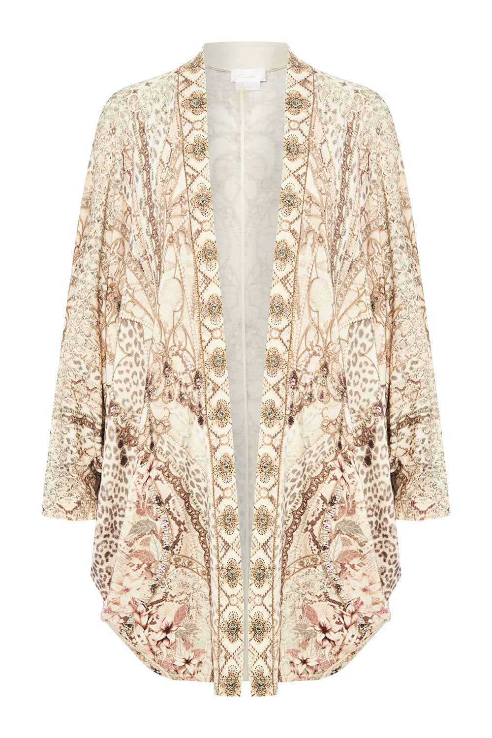 SOFT KNIT PONCHO WITH EMBROIDERY ALL IS NOUVEAU