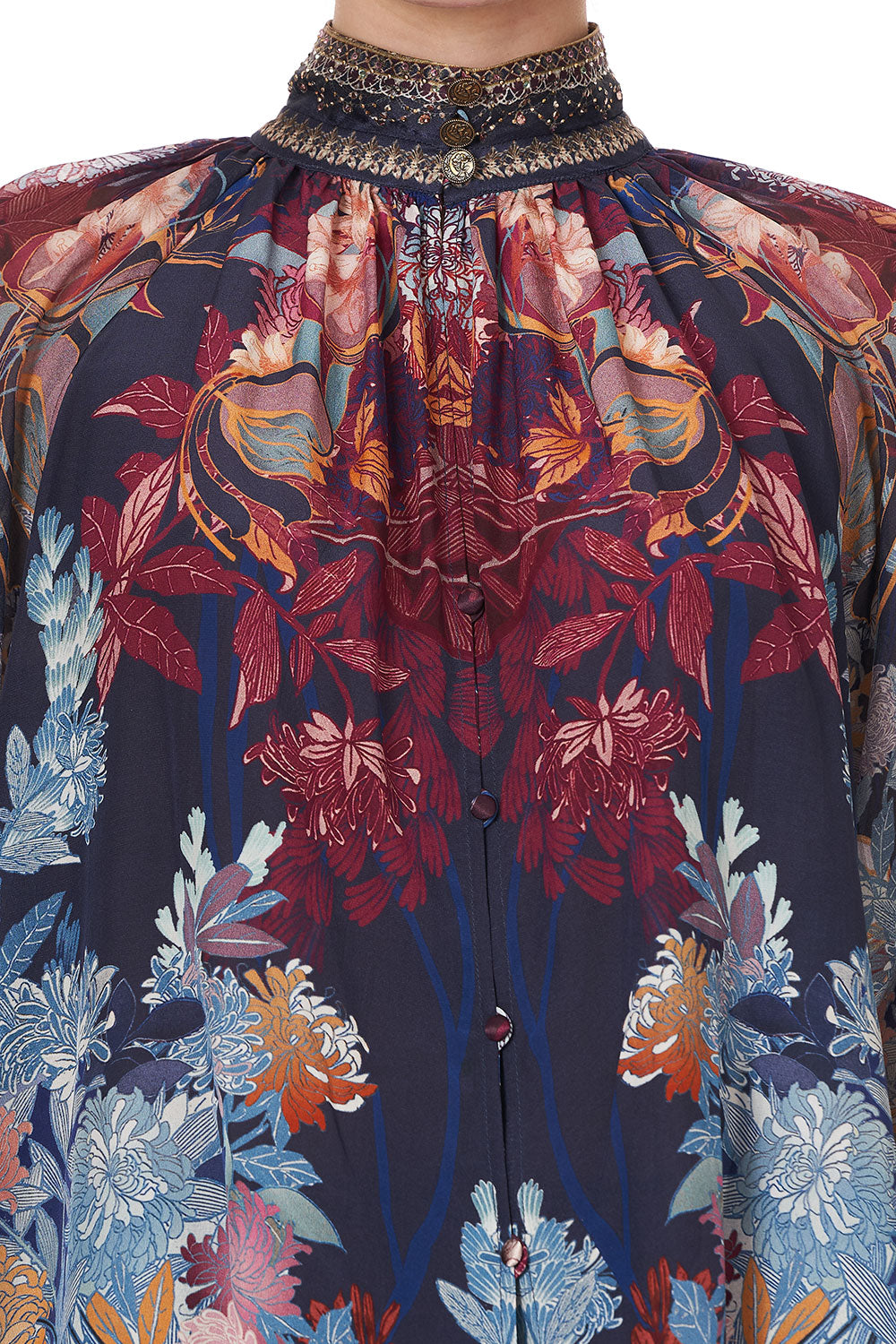 RAGLAN BUTTON UP SHIRT NOUVEAU NIGHTS