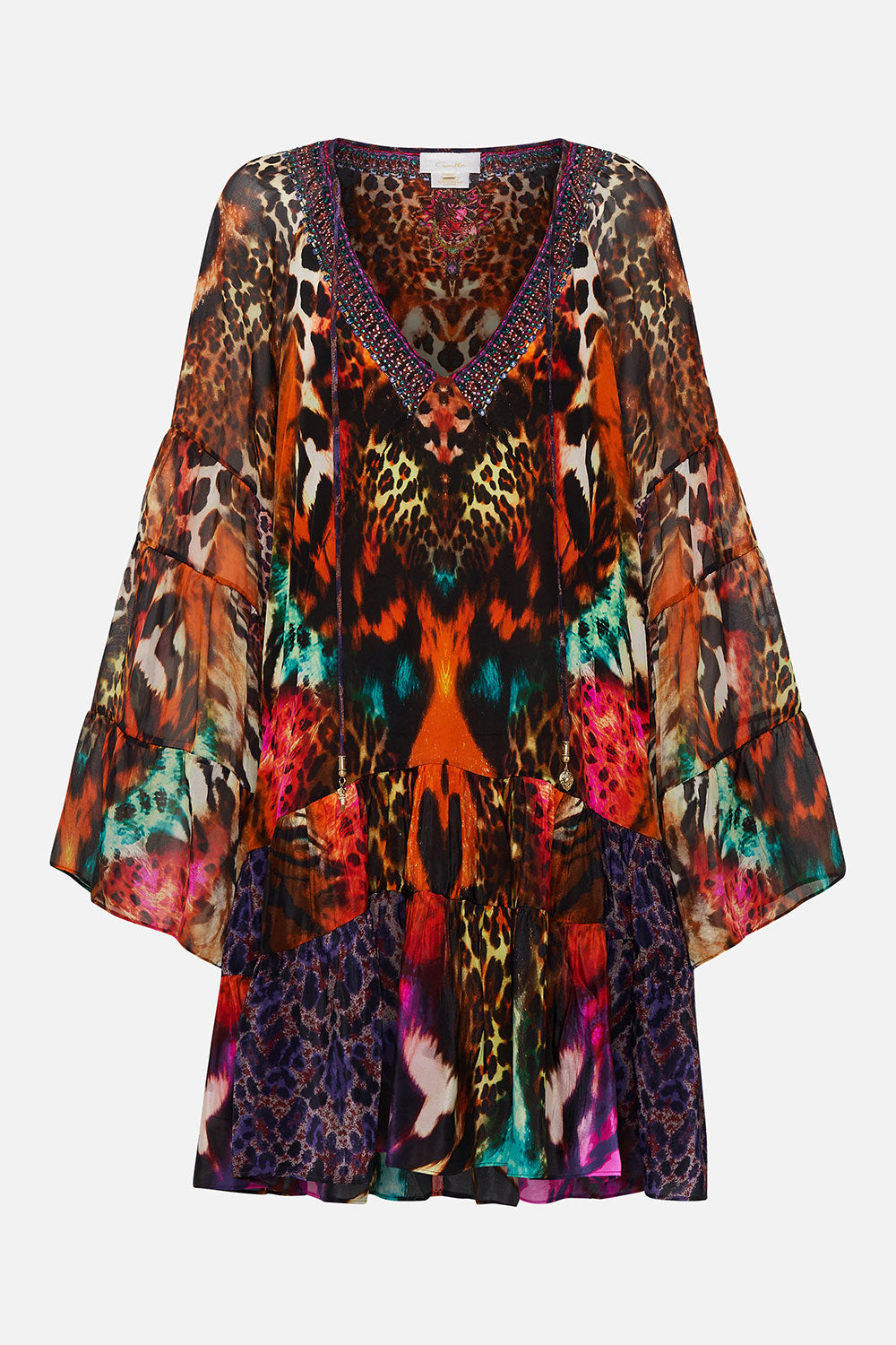 A-LINE GATHERED PANEL DRESS SURREALIST SUSPENSION