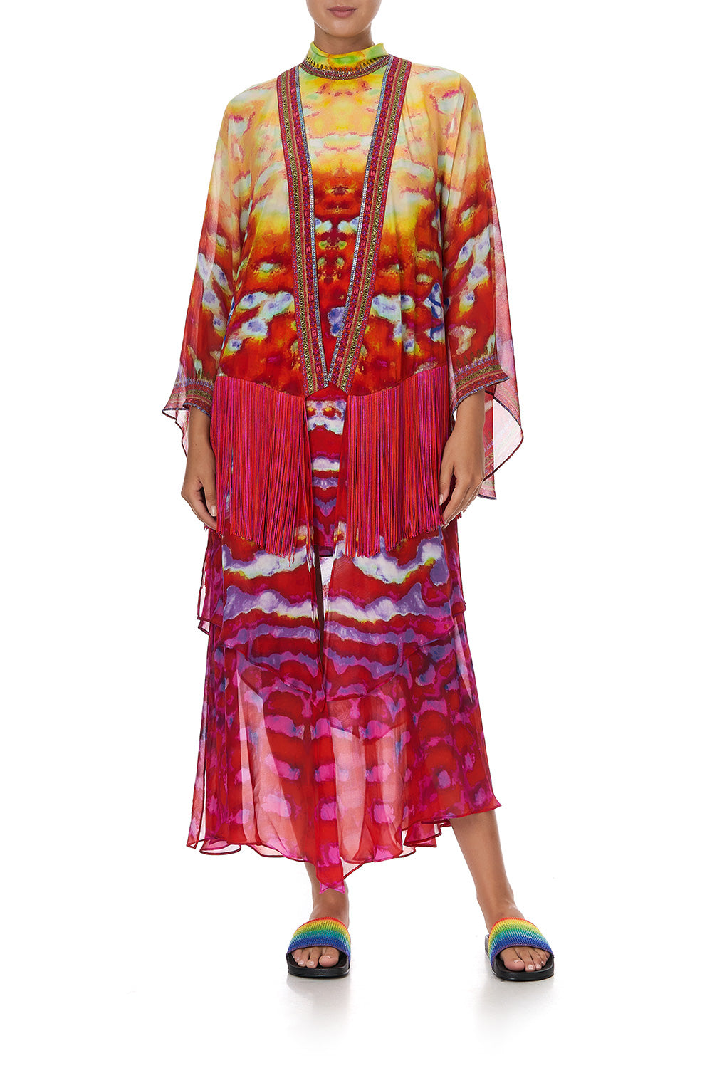 ROBE WITH DOUBLE LAYERED HEM BANSHEE BECKONS