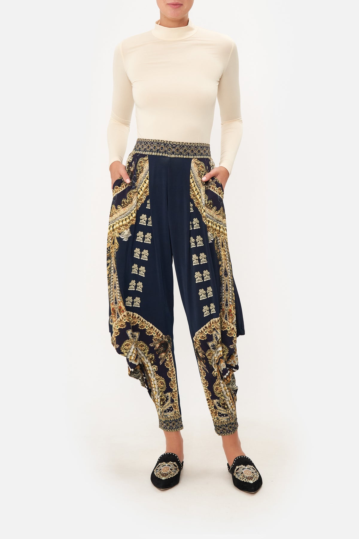 JERSEY DRAPE PANT WITH POCKET ITS ALL OVER TORERO