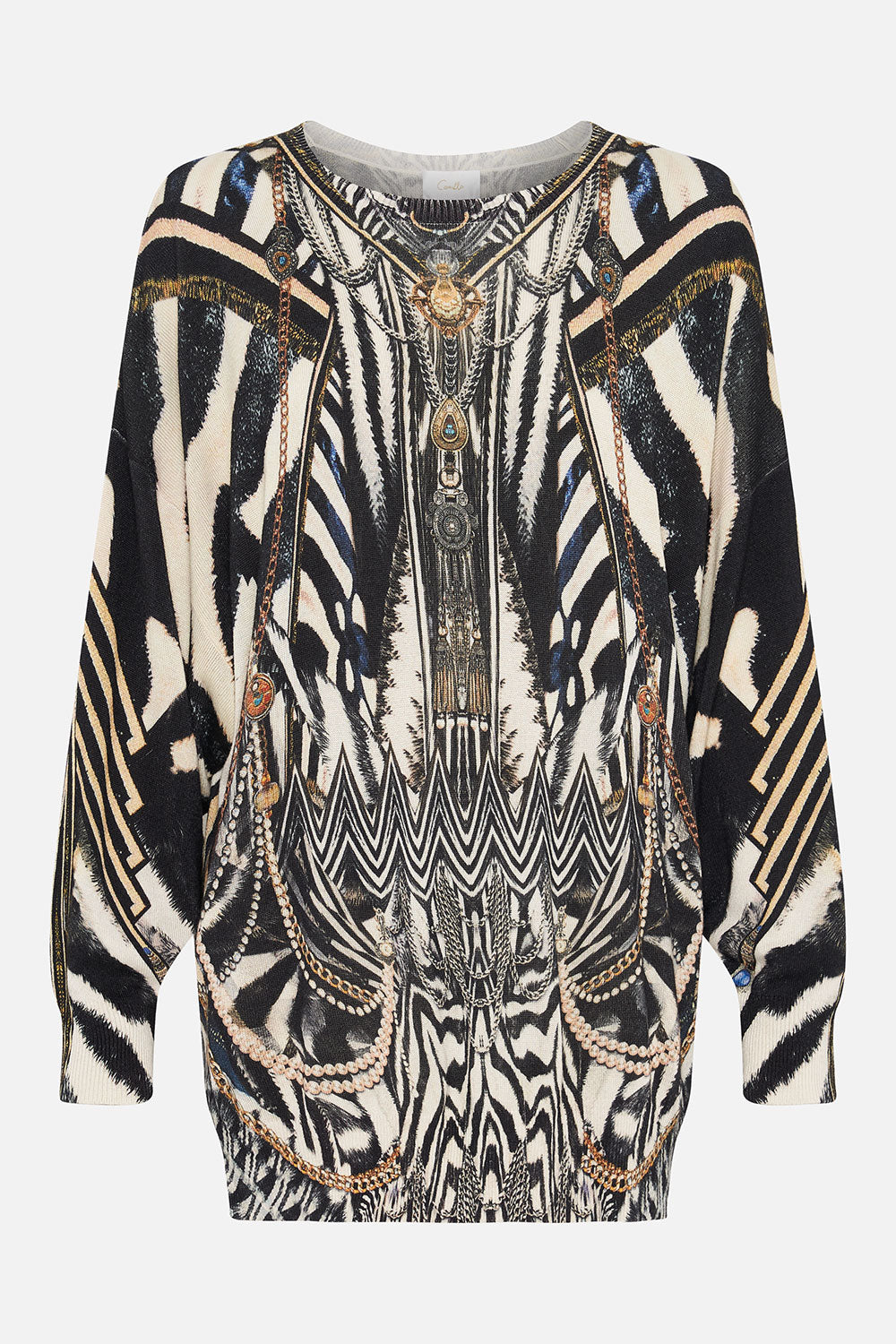 OVERSIZED DROP SHOULDER SIDE SPLIT JUMPER KNIGHT OF THE WILD