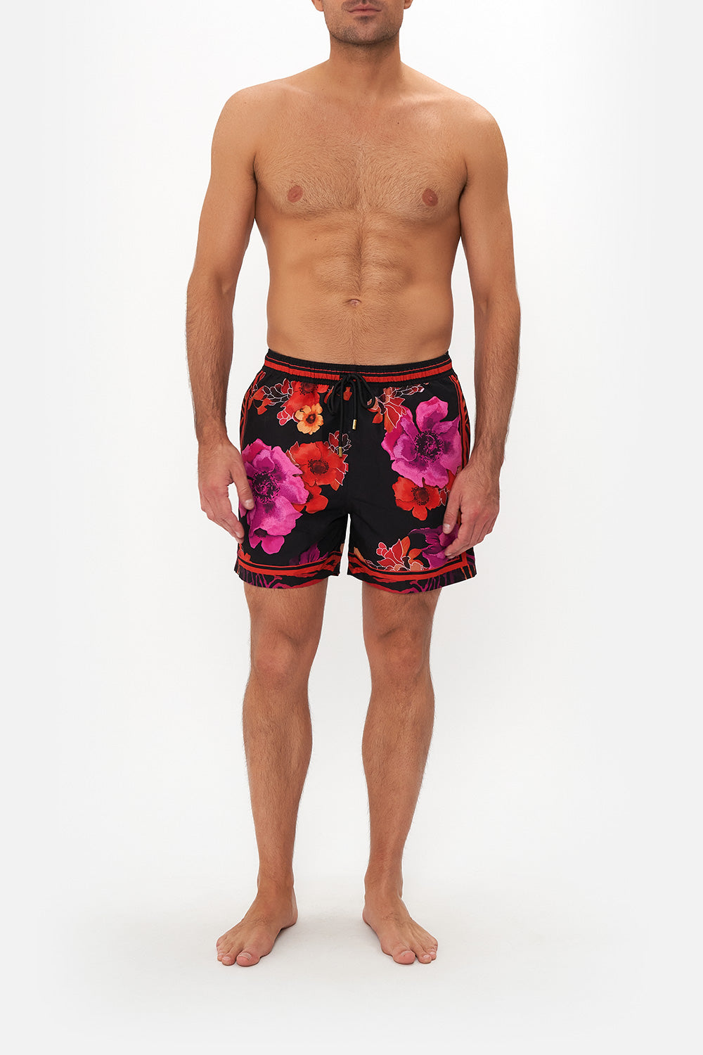ELASTIC WAIST BOARDSHORT MIDNIGHT POPPY