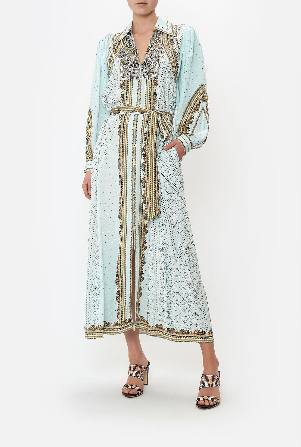 CURVED COLLAR SHIRT DRESS LUXE ESPIRITU