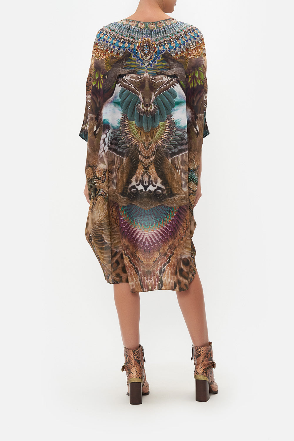 SCOOP BACK HEM DRESS CALL OF THE FALCON