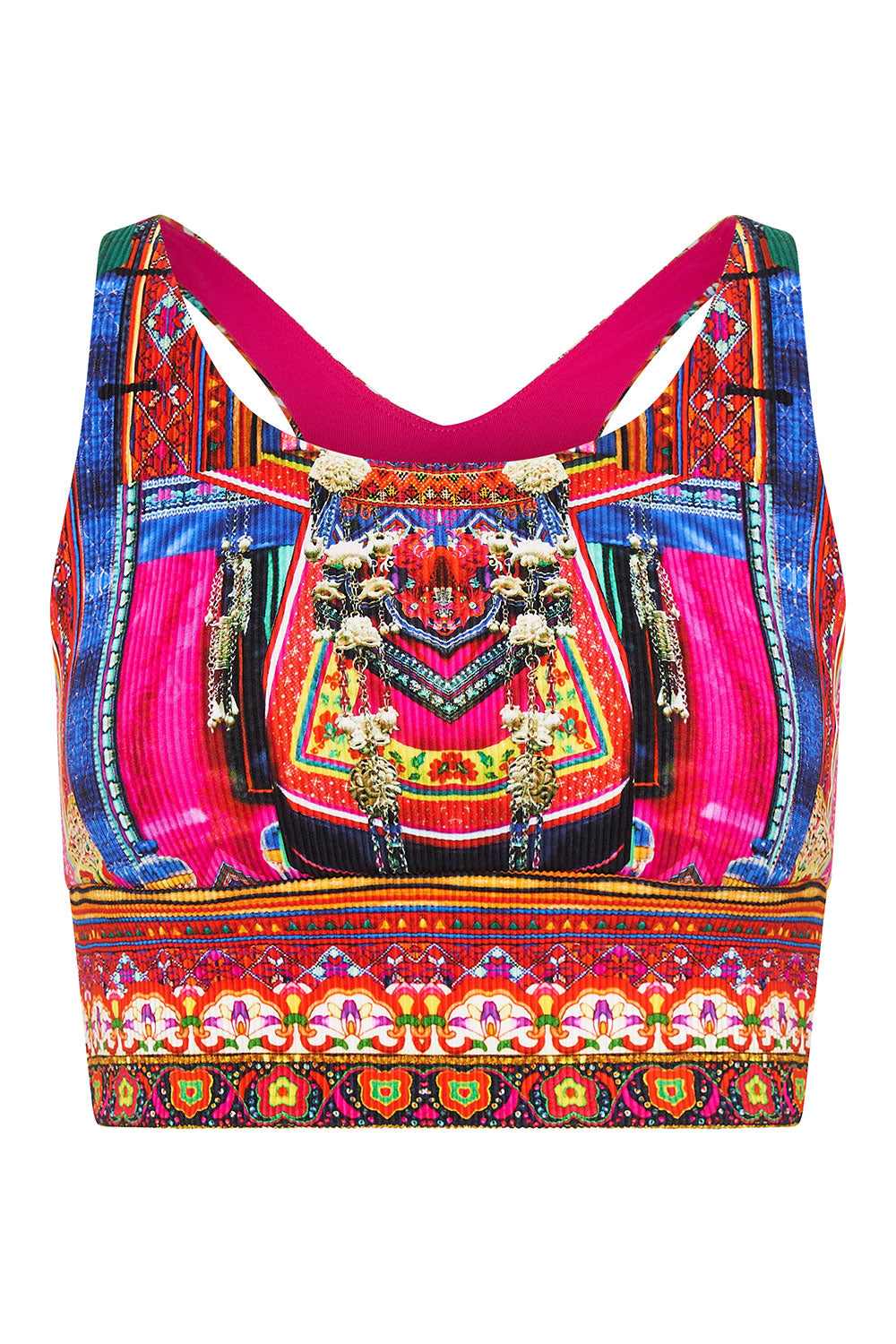 BANDED RACER BACK CROP KALEIDOSCOPE KEEPSAKE