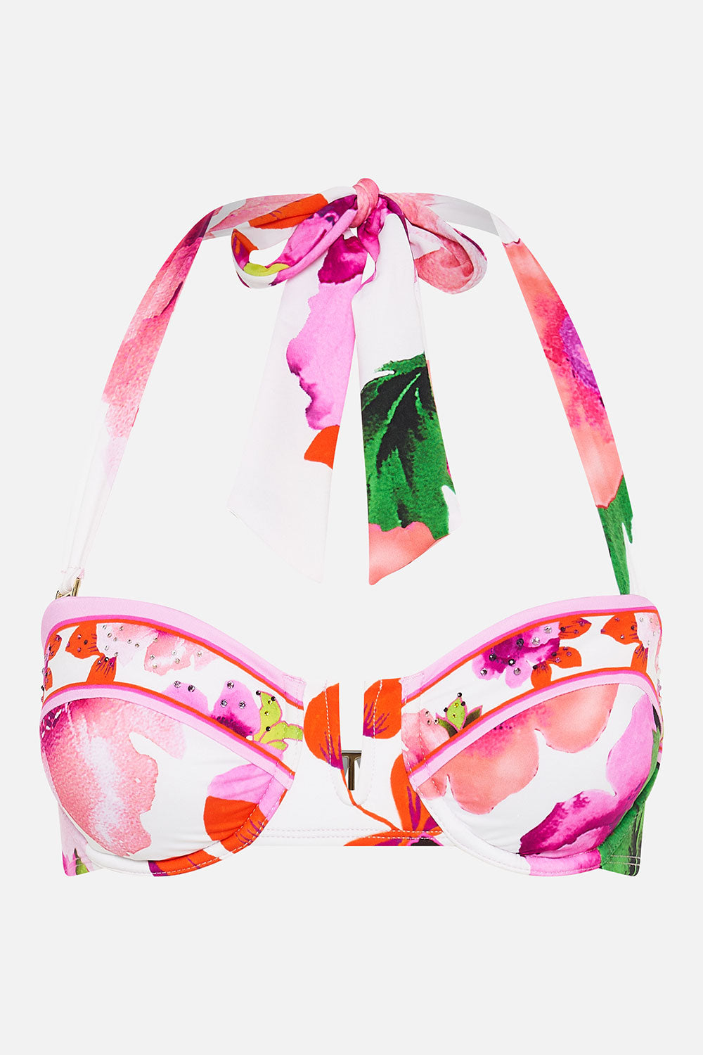 UNDERWIRE HALTER BRA PRETTY AS A POPPY