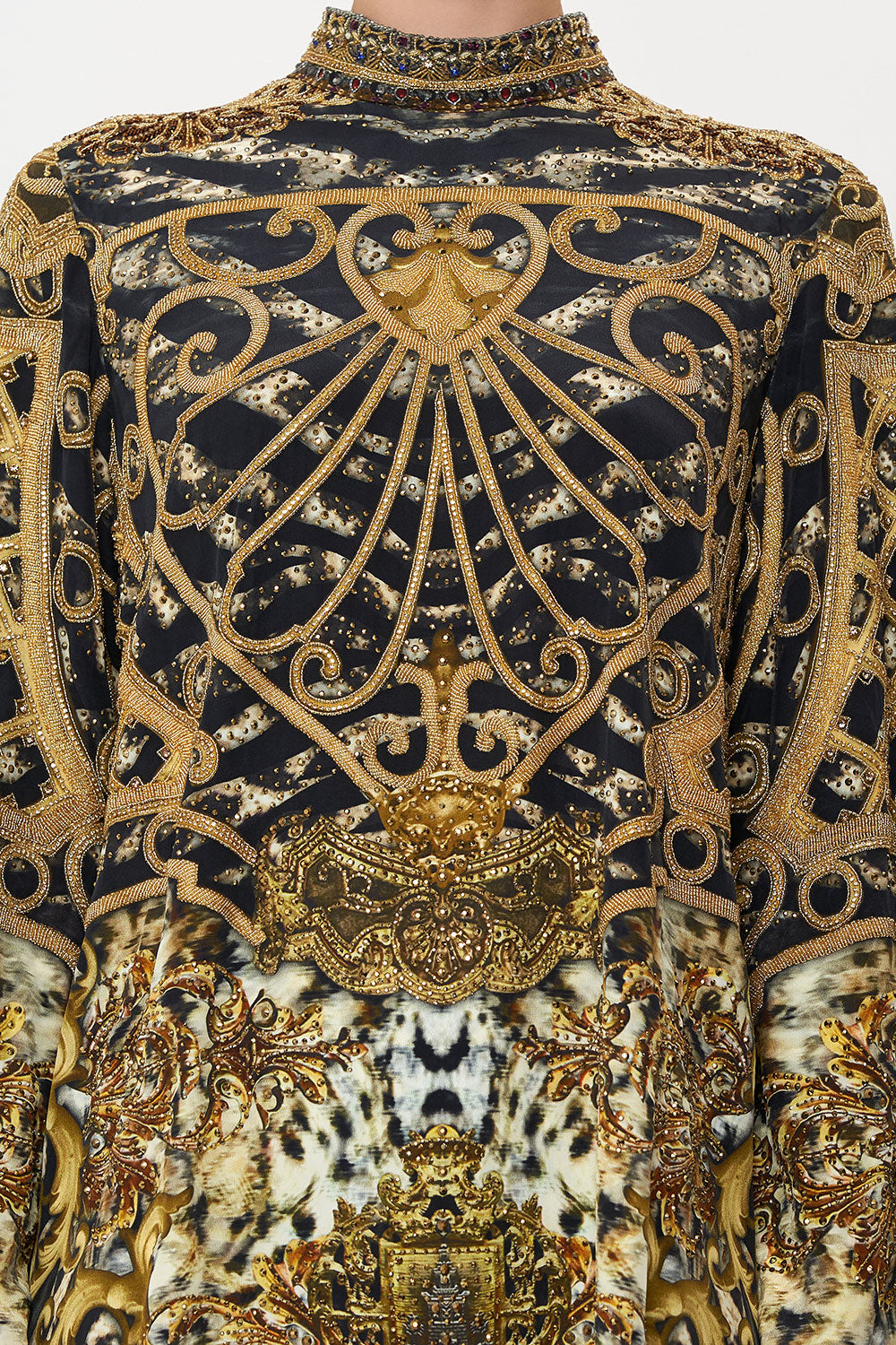 HIGH NECK LONG SLEEVE DRESS ARMADA