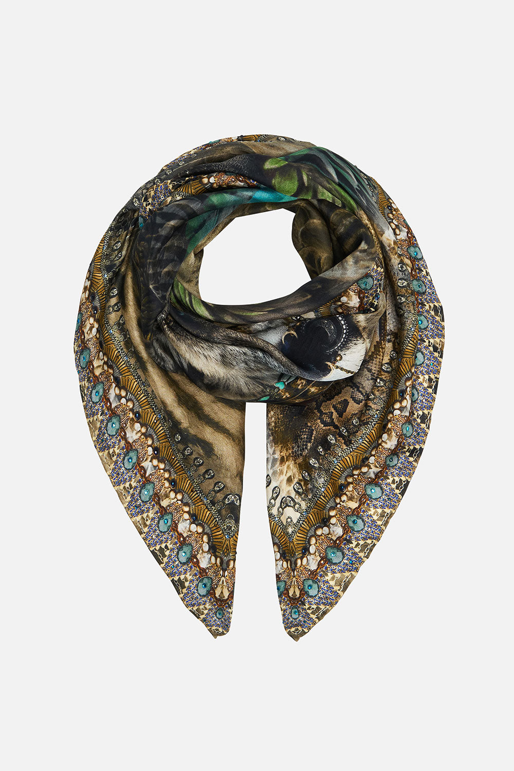 LARGE SQUARE SCARF CALL OF THE FALCON