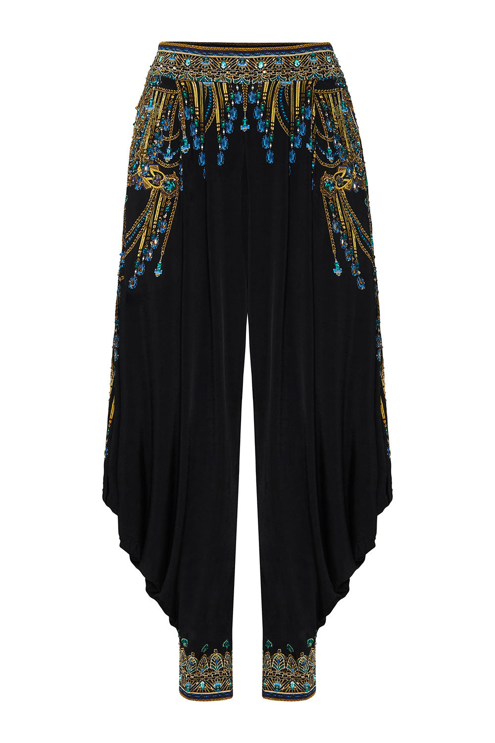 JERSEY DRAPE PANT WITH POCKET DRIPPING IN DECO