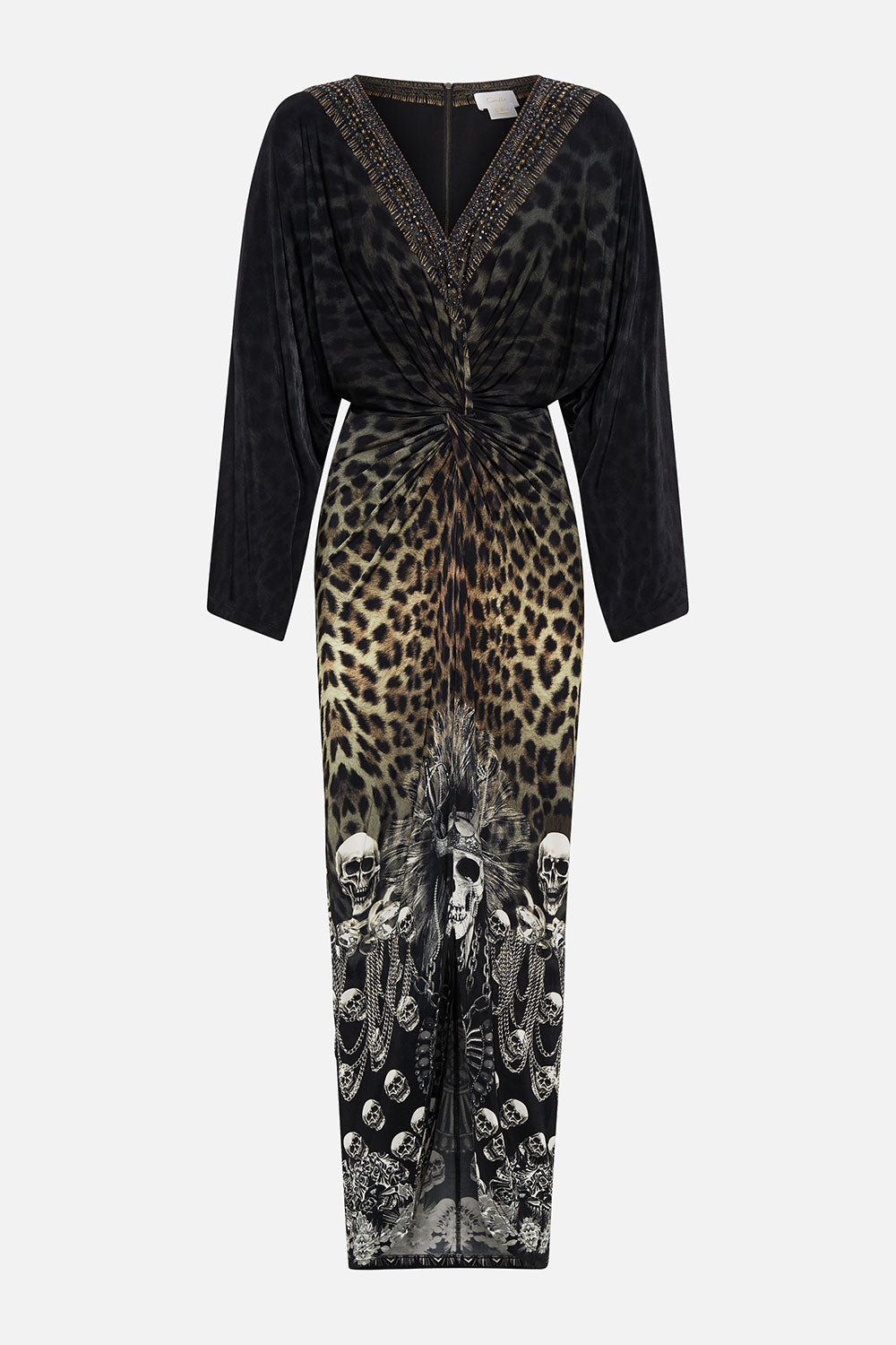 LONG SPLIT FRONT TWIST DRESS ORDER OF DISORDER