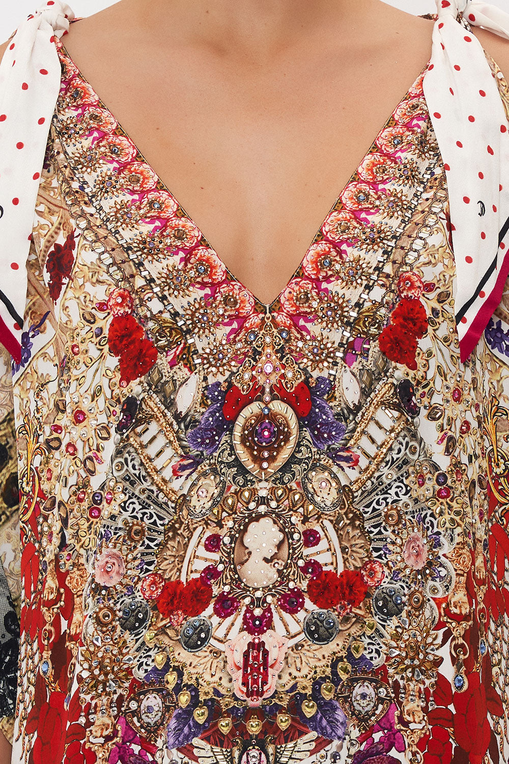 SCARF TIE KAFTAN REIGN OF ROSES