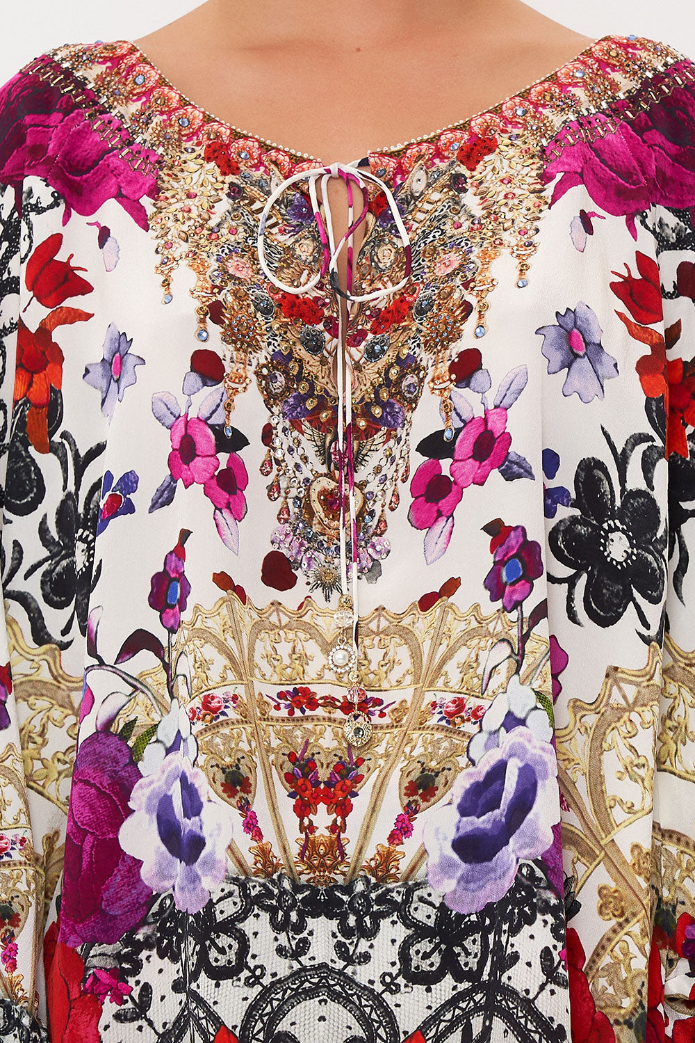 RAGLAN SLEEVE BLOUSE WITH CUFF REIGN OF ROSES